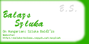 balazs szluka business card